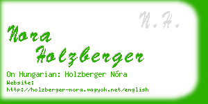 nora holzberger business card